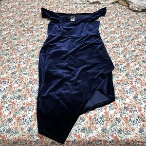 Windsor Navy Blue Velvet Dress